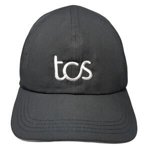 Tcs Strapback Baseball Cap Black One Size Adjustable Breathable Embroidered Hit
